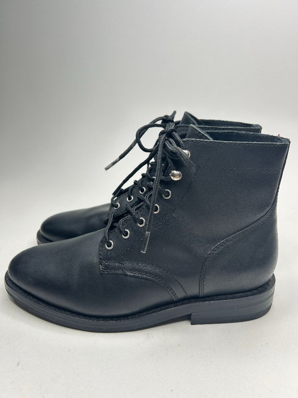 Womens THURSDAY Everyday Boots Combat sz 8 Black Made in Small Batches New Lace
